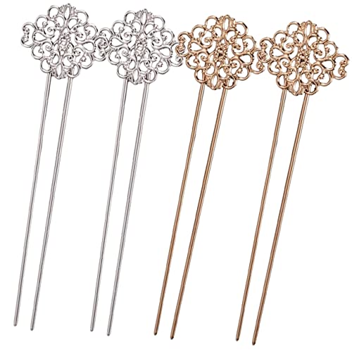 Épingles à cheveux en U pour chignon et accessoires style chinois - 2