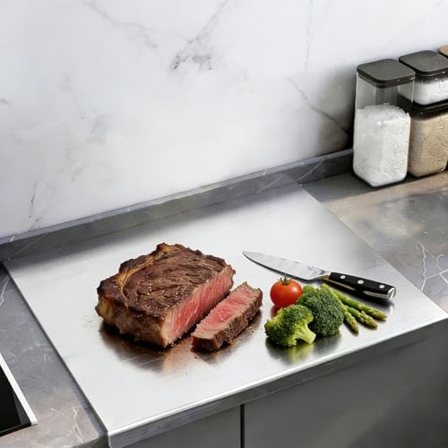 Planche à découper inox double face hygiénique pour éliminer les odeurs