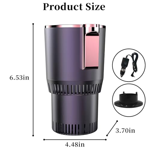 Image of Smart Car Heater & Colder Cups,Temperature Control Cup,Car Cup Holder|Quick Thermal Heating Cups|Car Refrigerator Quick Cooling Cups|Suitable for Most Cars (Purple)