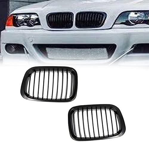 Calandre Avant E46 Noir Mat de Qualité Supérieure pour BMW 325i 330i Berline
