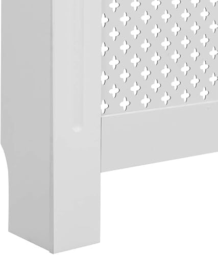 Miniatura 250 de 2 piezas de MDF para el hogar, calentador de sala de estar, soporte lateral para calefacción, cubierta de radiador, estante de gabinete de