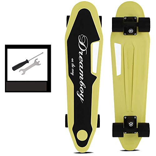 Skateboarding Caster Board, 22 Inch Cruiser Skateboard 7 Layer Maple Banana Board With Smooth Pu Casters For Kids Boys Youths Beginners,300Kg,3 #TOP2