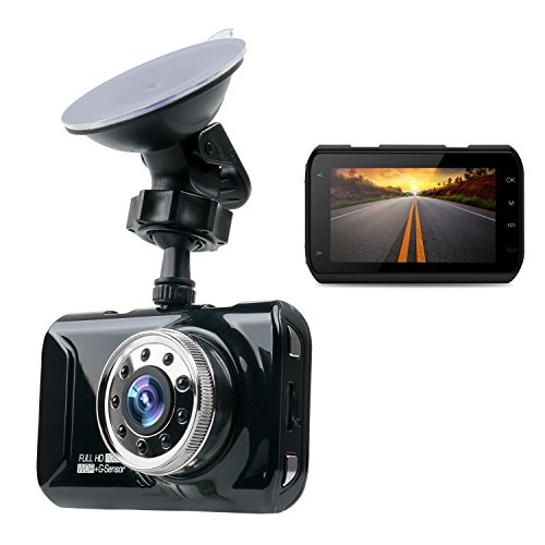 Silipower 3' LCD Dash Cam, Full HD 1080P, 160 Wide Angle Car Dashboard Camera, Vehicle Videos Recorder with Night Vision, G-Sensor, WDR, Loop Recording