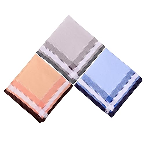 BESTYASH Men's Cotton Handkerchiefs Wedding Favors Vintage Handkerchiefs for Wedding Party Soft Cotton Random