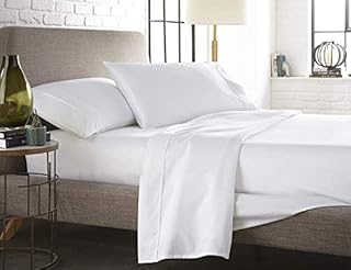 Ropa De Cama | 100% EGYPTIAN Cotton 1000 Thread Count | Extra Deep 16" (40cm) Fitted Bed Sheet | Emperor Fitted Sheet, White
