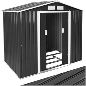 tectake Metall Gartenhaus mit Satteldach
