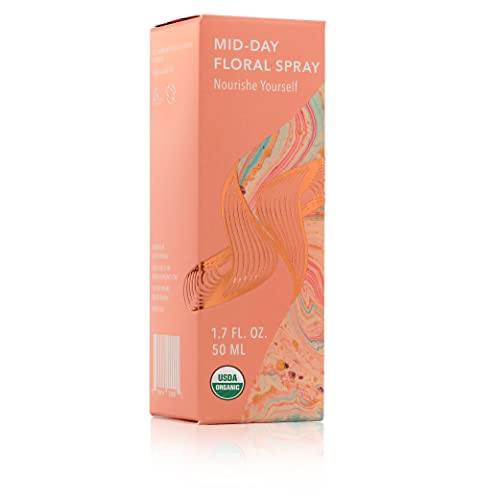 Nourishe Mid-Day Floral Spray, Refreshing Organic Face, Hair, And Body Mist With Rose, Jasmine, And Ylang Ylang Flower (50 Ml | 1.7 Fl Oz) #TOP1