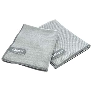 Jemako Set van 2 grijs | droogdoek 45 x 60 cm | Profituch Plus S 35 x 40 cm | natte en droge set | incl. Sinland…