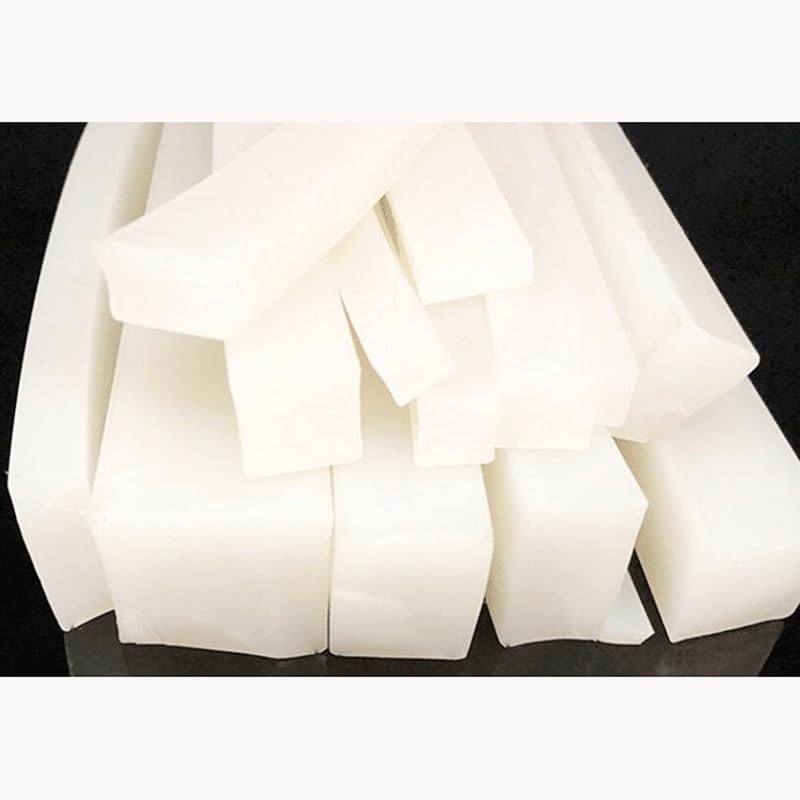 Tira de sellado de silicona de 300 cm, tira cuadrada de silicona blanca, resistente a altas temperaturas, antideslizante e impermeable.(30mm x 30mm)