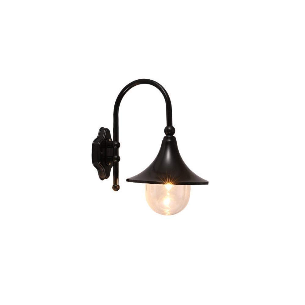 HPTHLY Wall Lamp Lighting Wall Mounted Light Personality Horn Outdoor Wall Lantern Waterproof Wall Lamp E27 Aluminumy Vintage Courtyard Sconce Lamp Classic,B(Noir)