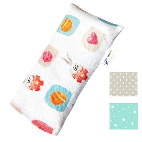Sacco termico per semi per neonati 20 x 10 cm con custodia lavabile, sacchetto antiallergico per microonde – sacchetto termico con semi di grano e lavanda per neonato – sollievo coliche bambino