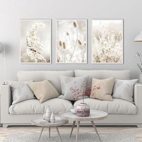 Décoration murale roseau beige pour habiller un mur vide et réchauffer un salon moderne