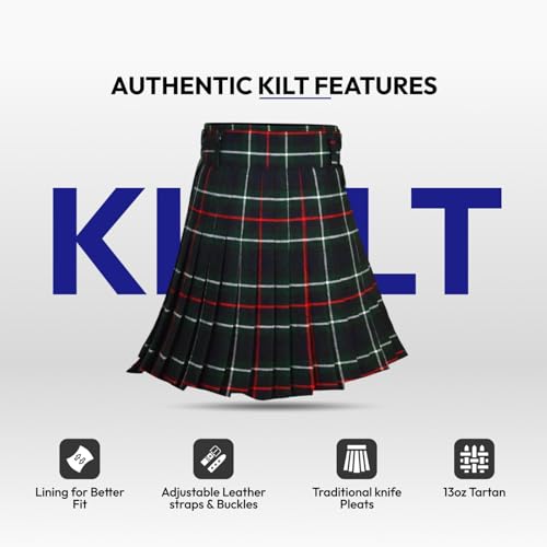 Image of Authentic Scottish Men's Tartan Kilts - Highland Light Weight Value Kilt | Embrace Your Heritage with Comfort