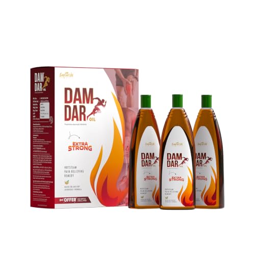 Image of Pain Relief Oil | Herbal Hot Steam Formula | Ayurvedic Massage Oil for Joint, Back & Muscle Pain | Fast Absorption | Natural Ingredients | pack of 3 * 150ml (450ml)