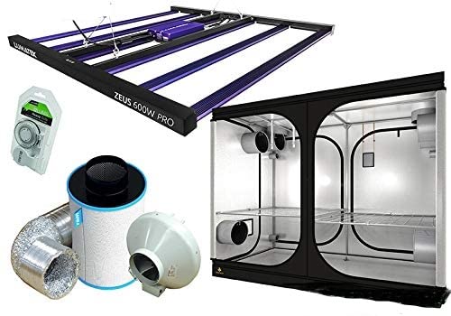 LED Grow Tent/Room Kits - Secret Jardin Tent, LED & Extraction Kit (Kit Dr 240W + x2 Zeus Pro 600W)