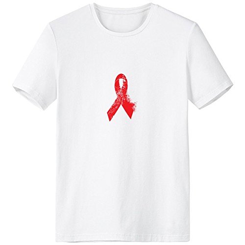 T-shirt VIH sida homme en coton anti-irritation sans étiquette blanc taille XXL