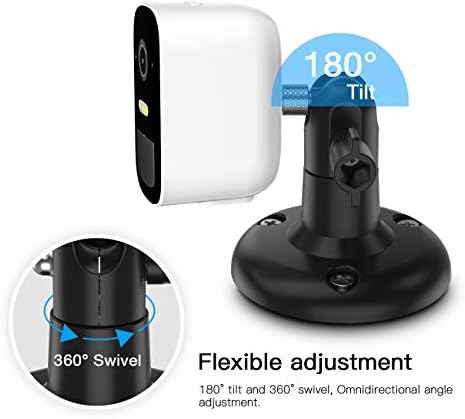 HOLACA Regulowany uchwyt ścienny kompatybilny z Eufycam 2c, Eufycam 1 i 2, Eufycam E i innymi modelami kompatybilnymi z Eufycams, śruby 1/4" Eufycam (2 szt.) czarny)
