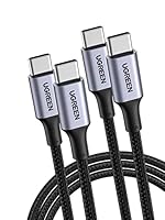 UGREEN 2 Pack USB C to USB C Charger Cable 100W 65W USB C Fast Charger Cable Compatible with MacBook Pro M3/Air, iPad Pro/Air, Dell XPS, iPhone Air/17/16 Pro Max, Galaxy S25 Ultra, Pixel 9 (2M)