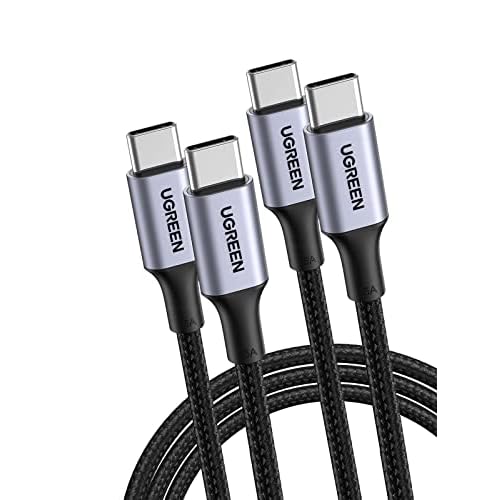 UGREEN USB C Kabel 100W Ladekabel USB-C 2 Stück PD 3.0 Schnellladekabel PPS USB C auf USB C Kabel für iPhone 17/Air/16/15 Serie, MacBook Pro/Air, iPad Pro, Galaxy S24, Pixel 9, Steam Deck us