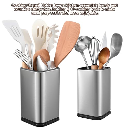 Bidponds Square Stainless Steel Kitchen Utensil Crock,Utensil Holder by Bidponds - Used condition - Image 5