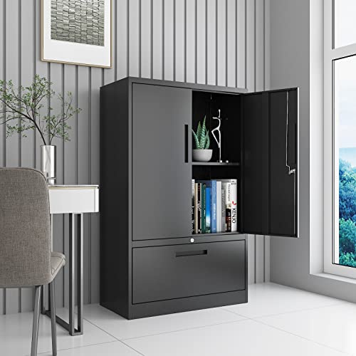 Afaif File Cabinets For Home Office, Metal Lateral Filing Cabinet With Drawer,51" Office Storage Cabinet File Cabinet With Lock & Adjustable Shelf Fit A4, Legal, Letter Size Folders #TOP4