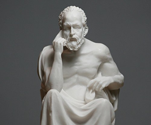Estatua de Sócrates en Alabastro 17 cm miniatura 6