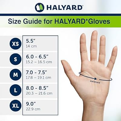 HALYARD Sterling SG Nitrile Powder-Free Exam Gloves, 3.7 mil, 9.5 Inches, Gray, Large, 41660 (Box of 250)