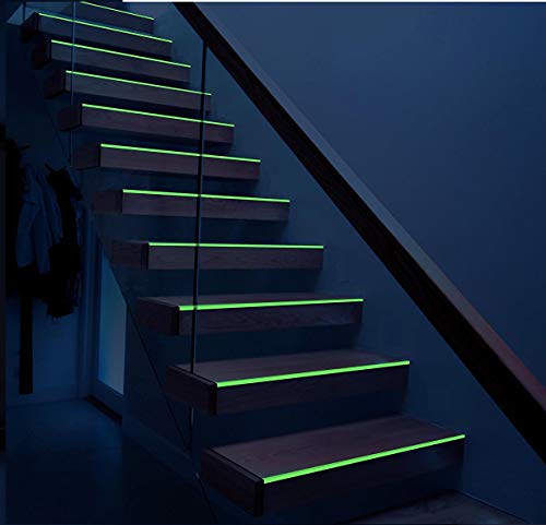 Jsiton JSITON-FGJD001 Glow In The Dark Tape - 33 Ft X 0.5 Inch Luminous Photoluminescent/Luminescent Emergency Roll Safety Egress Markers Stairs thumb #1