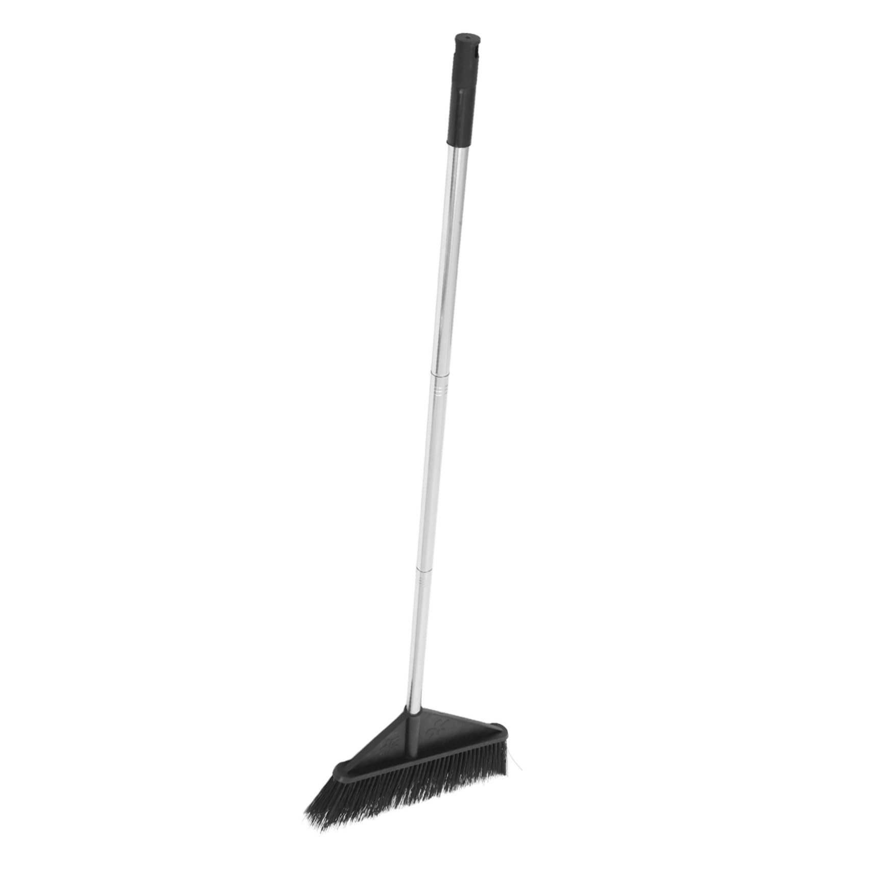 MOLUCKFU Heavy Duty Outdoor Indoor Sweeper Broom Large Floor Cleaning Broom Long Handle Stiff Bristle Brush Black