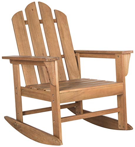 SAFAVIEH Outdoor Collection Moreno Teak Brown Rocking Chair