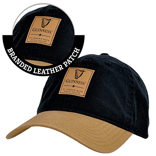 Guinness Black & Caramel Baseball Cap with Leather Patch - Thumbnail 3