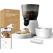 ARENTI Automatic Cat Feeder and Water Dispenser with Camera, 2K Adjustable View & Invisible Privacy Mode, 4.5L Cat Food Dispenser Fountain Combo, 5G/2.4G WiFi, 2-Way Audio, AI Alerts, Battery Backup