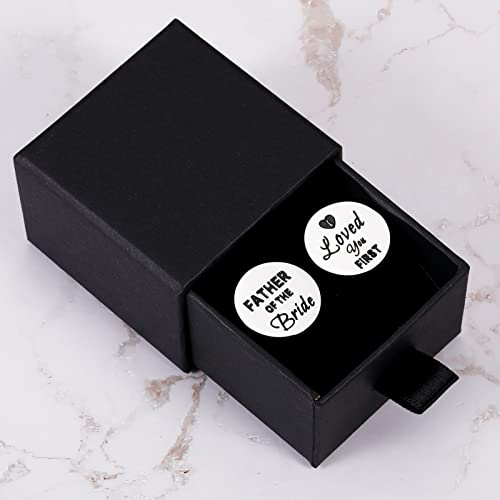 Father Of The Bride Gifts From Daughter Wedding Cufflinks Gifts For Father Of The Bride Men Father’s Day Gifts For Dad Daddy Birthday Christmas Valentine’s Day Cuff Link Gifts For Father Papa Him #TOP6