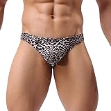 Rrunsv Boxershorts Herren,Unterwäsche Herren Unterhosen Herren Reizvolle Leopard-Druck reizvolle Unterwäsche für Männer mit geringer Taille Prospekt-Unterwäsche für Herren Pyjama Herren Kurz Lustig