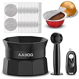 AANQQ Refill Kit for Pods Vertuo: Reusable Vertuo Pod Holder with 100pcs Aluminum Foil Seal Lids for VertuoLine Capsules - Work with All Vertuoline/VertuoPlus/Next/Pop Machine(NO PODS)