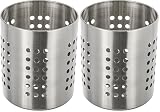 Zeller 27340 Range-Couverts Acier Inoxydable Argent 12 x 12 x 13 cm (Lot de 2)...