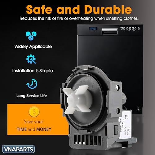 DD31-00005A Dishwasher Drain Pump For Samsung DMR57LFB DMR77LHB DMT800RHW by VNAPARTS - Used condition - Image 6