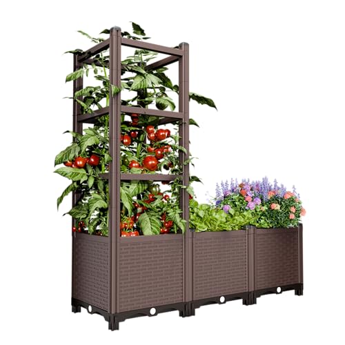 Growchum DoCred 5-Tier Vertical Garden Bed, PP Raised Planter Box,