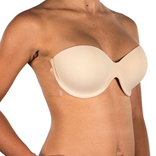Soutien-gorge ailé - Dos nu sans bretelles - Ailes adhésives invisibles - Bonnet A à D, nude, B