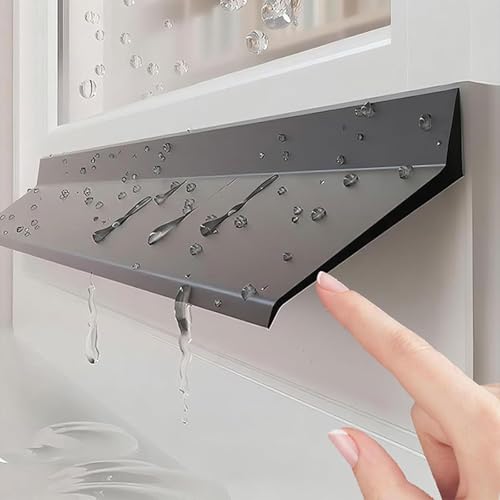 Barre d'étanchéité porte extérieure et déflecteur de pluie auto-adhésif blanc pour fenêtre - 2