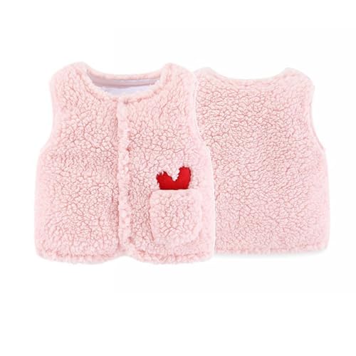 Toddler Boys Girls Fleece Vest Thicken Fluff Sleeveless Button Jacket Winter Warm Outwear with Pocket4