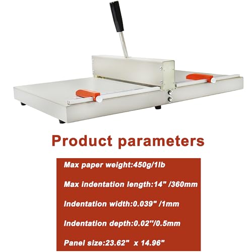 HQHAOTWU Manual Creasing Machine Desktop Paper Card Creaser Paper Folding Creaser Paper Manual Creaser with 2 Adjustable Block Positioning Ruler for Paper Cardstock Photos with Max Paper Weight 450g