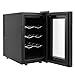 8 Bottle Wine Cooler, 23L Small Wine Fridge Freestanding Wine Fridge with 46-64℉ Digital Temperature Control, Countertop Wine Cooler Refrigerator, Quiet Mini Wine Cellar for Red Wines Champagne Dry