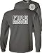 Fair Game Fire Rescue Firefighter Duty Front & Back Long Sleeve T-Shirt-Charcoal-XL