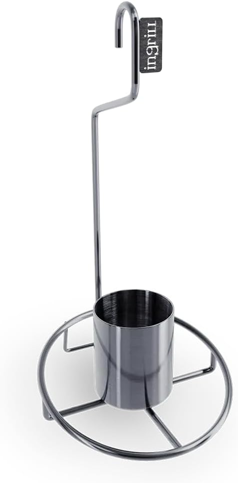 Stainless Steel Chicken Rack for Grill & Barrel Smoker – Vertical Poultry Roaster with Seasoning Cup, 304 Stainless Steel Whole Chicken Stand for BBQ, Oven & Outdoor Cooking