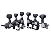 Guyker Guitar Locking Tuners (3L + 3R) - 1:21 Lock String Tuning Key Pegs Machine Head Set Replacement for ST TL SG LP Style Electric, Folk or Acoustic Guitars â€“ Black