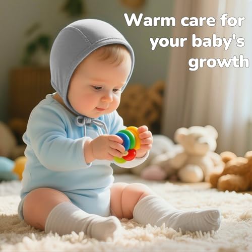 Image of JANGANNSA Newborn Baby Hospital Hat Infant Set Head Cap Lovely Ears Belt Beanie 0-8Months