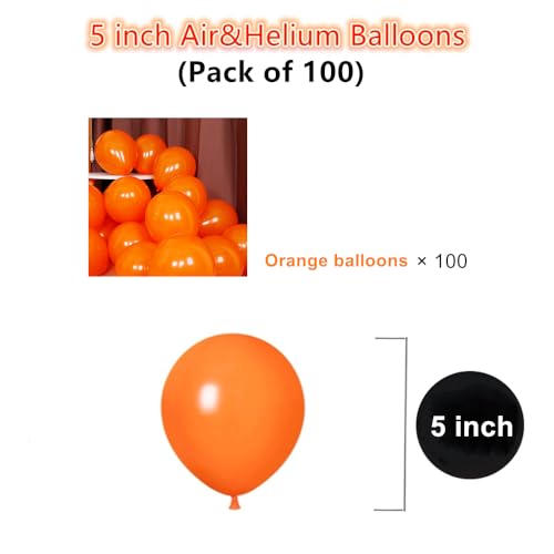 5 inch Orange Party Balloons, 100 pcs Mini Latex Balloons for Birthday Wedding Baby Shower Decorations (Orange) by YicUik - Image 2