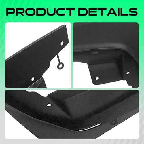 YHTAUTO Mud Flaps Splash Guards Fits Jeep Grand Cherokee 2011-2021 (Without Rock Rails & Factory Fender Flares), Mudguards Mudflaps Accessories for Cars with Hardware Kit, Front & Rear 4Pcs Set by YHTAUTO - Used condition - Image 8