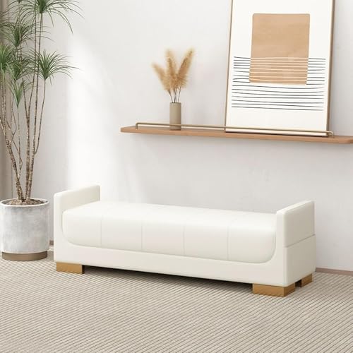 Banc de rangement à chaussures haut de gamme blanc 100 cm au design moderne - 2